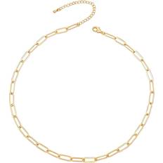 Children Necklaces Rg 14k Gold Plated Cable Link Chain Adjustable Necklace