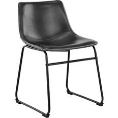 AC Design Furniture I_Oregon Dining Chair Black with Cream Stitching