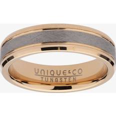 Unique 6mm Rose Gold Plated Brushed Contrast Tungsten Carbide Ring TUR-88-68