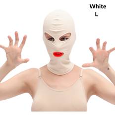 Role Play Costume With Full Face Mask Hood For Cosplay Halloween Sexy Lingerie Party,Open Eyes And Mouth Headgear,Intimacy Goods Multicoloured One