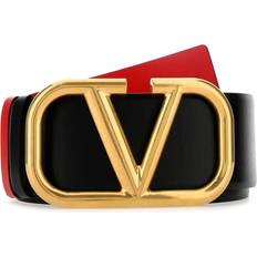 Valentino Garavani Black Leather Vlogo Signature Reversible Belt