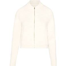 Bianco Cardigan Maison Margiela Women's Shrunken Zip Cardigan - Off White