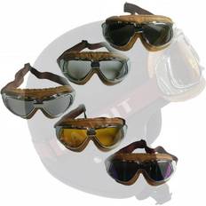 Brown Motorcycle Goggles Bandit Classic Motorradbrille, schwarz