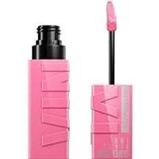 Maybelline New-York flytande läppstift glänsande vinyleffekt långvarig SuperStay Vinyl Ink Pink nyans: Upbeat 155