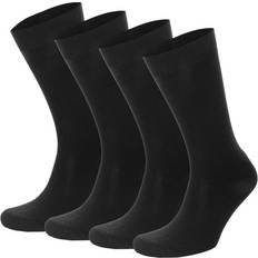 Topeco Bomull Strumpor Topeco 4-pack Men Socks Plain Black 45/48