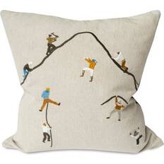 Fine Little Day Mountain climbers pillowcase Funda de cojín Natural (48x48cm)