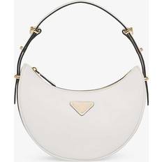 Prada Handbags Prada Arqué Leather Shoulder Bag - White