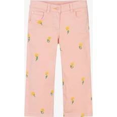 Embroidered Trousers Children's Clothing Stella McCartney Kids Sunflowers Wide Leg Jeans - Pink