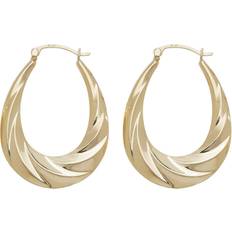 Gold Jewellery 9ct Yellow Creole Earrings ER078