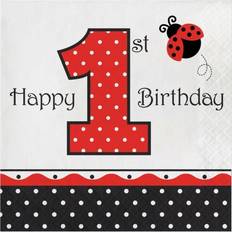 Creative Party Creative Party 3-lagige Einwegservietten zum 1. Geburtstag Packung mit 16