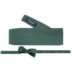 Strikdassen Hackett London Printed Silk Mens Dark Green Bow Ties Navy One