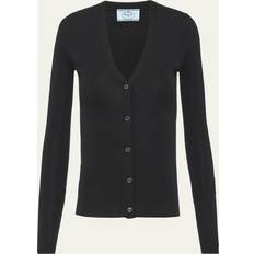 Prada Cardigans Prada V-Neck Cashmere-Silk Cardigan