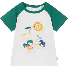 Éléphants T-shirts Carrément Beau Boy's Cotton Safari T-Shirt - White & Green