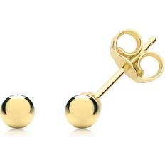 Gold Jewellery 9ct Yellow 3mm Ball Stud Earrings ES201