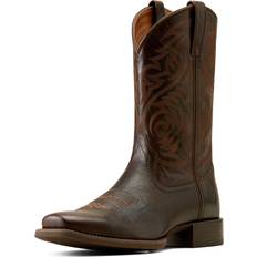 Men's leather boots Ariat Men's Sport Herdsman Western Boots - Burnished Chocolate Leather