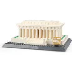 Sunvivid 979 Pieces Architectural Lincoln Memorial Set Building Collection Building Set Model Kit and Gift for Adults