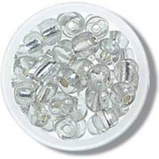 Silver DIY Trimits Glass E Beads Silver per pack