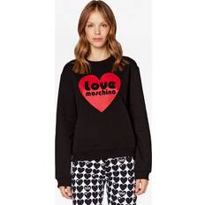 Love Moschino Bekleidung Love Moschino Damen Regular Fit Roundneck Sweatshirt, Schwarz