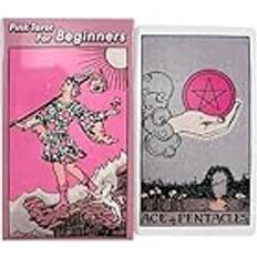 Dsopv Tarotkort brädspel, 78 kort rosa tarot för nybörjare, rosa Werther Tarot bordsskiva