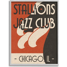 Interior Details Stupell Stallions Jazz Club Retro Abstract Horse Chicago