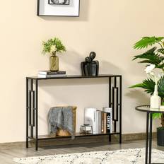 Homcom Brown Console Tables Homcom Industrial with Console Table