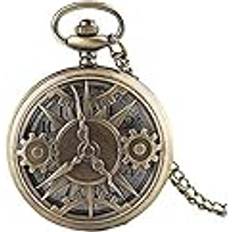 MaGiLL Classic Smooth Vintage Pocket Watch, Arabic Numerals Scale Womens Watch with Chain Xmas