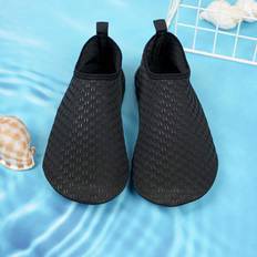Shein Black Water Shoes For Outdoor Beach, Swimming, Indoor Training And Yoga Swim Shoes Aqua Shoes Barefoot Shoes
