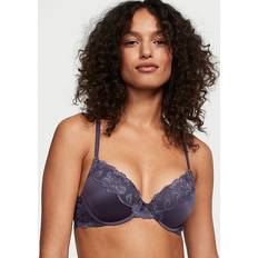 Clothing Victoria's Secret Body by Victoria Perfect Shape Push-Up Lace-Trim Bra, Grey, Women's Bras Victoria's Secret