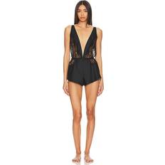 Bluebella Augusta Luxury Satin Teddy, Black, Women's Rompers Victoria's Secret