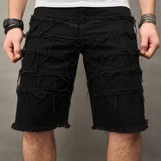 Denim Shorts - Men Shein Men'S Frayed Denim Shorts