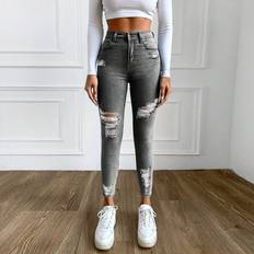 Shein Women's Skinny Ripped Jeans