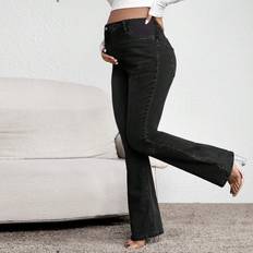Shein Maternity Water Washed Flared Jeans
