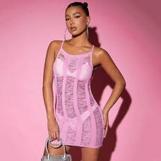Shein Pink Kjoler Shein Cover Ups Festival Dress - Pink