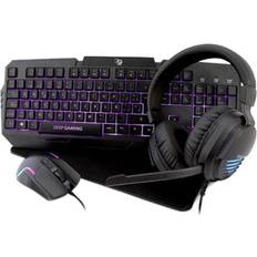 Coolbox and Mouse DeepGaming DG-KTRAA-15 Black Qwerty