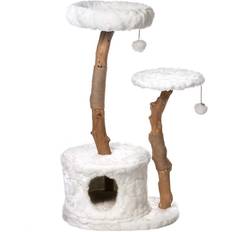 Mau Lifestyle Alba Two Tiered Cat Tree with Luxurious Cozy Cat