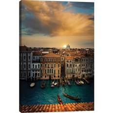 Latitude Run Sunset in Venice Enzo Romano Framed Art