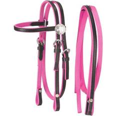 Pink Bridles & Accessories King Series Miniature Nylon With Leather Bridle