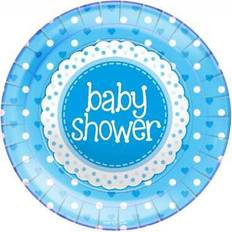 Oaktree Einweggeschirr, Herzen PartyTeller Baby Shower 8erPack Papier