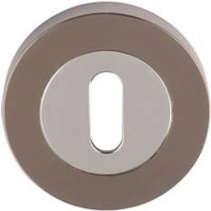 Union Keyhole Escutcheon Polished Chrome/Black Nickel Dual Finish