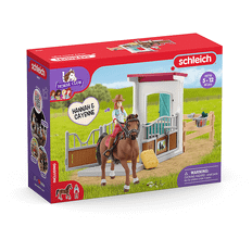 Schleich 42710 PFERDEBOX MIT HANNAH & CAYENNE Spielset Mehrfarbig