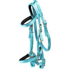 Turquoise Bridles Triple Nylon Padded Halter Trail Bridle Turquois