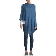 Blue - Women Capes & Ponchos Portolano Women's Cowlneck Cashmere Poncho Palace Blue