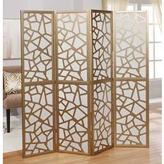 Gold Room Dividers Roundhill Furniture Giyano 4 Panel Screen Room Divider