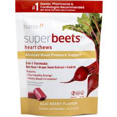HumanN SuperBeets Heart Chews - Advanced Blood Pressure Support - Acai Berry 60 pcs