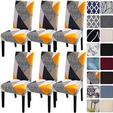 Monochrome Loose Chair Covers SearchI SearchI 6 Pack Fit Stretch Removable Loose Chair Cover