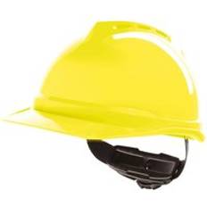 MSA Hi Viz Yellow V-GARD 500 Vented Safety Helmet Hard Hat