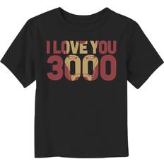 Marvel Toddler's Iron Man Love 3000 Mask Unisex T-Shirt Black