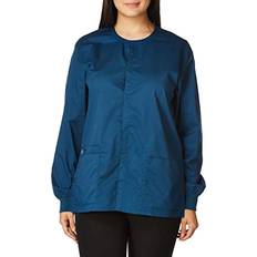 WonderWink womens Snap Front Medical Scrubs Jacket, Caribbean Blue