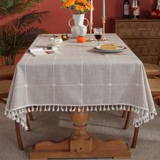 Jiale for Heavy Linen Rustic Farmhouse Tablecloth