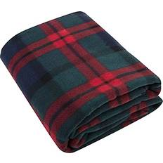 Trail maker 50x60 Plaid Fleece Throw Red/Green Blankets Green